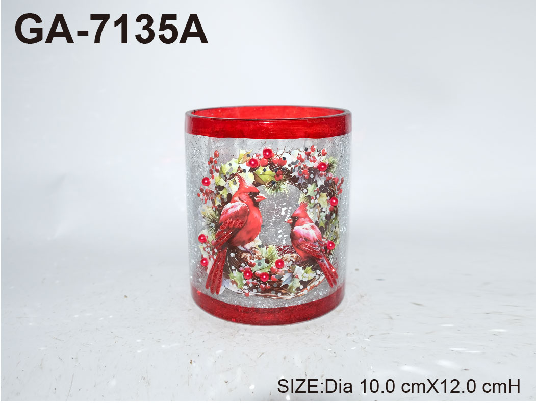 Hand painted candle holder