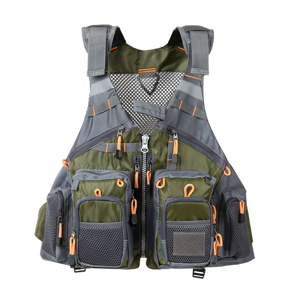 Fishing vest, fishing suit, adventure breathable multi-functional pocket vest, hot selling