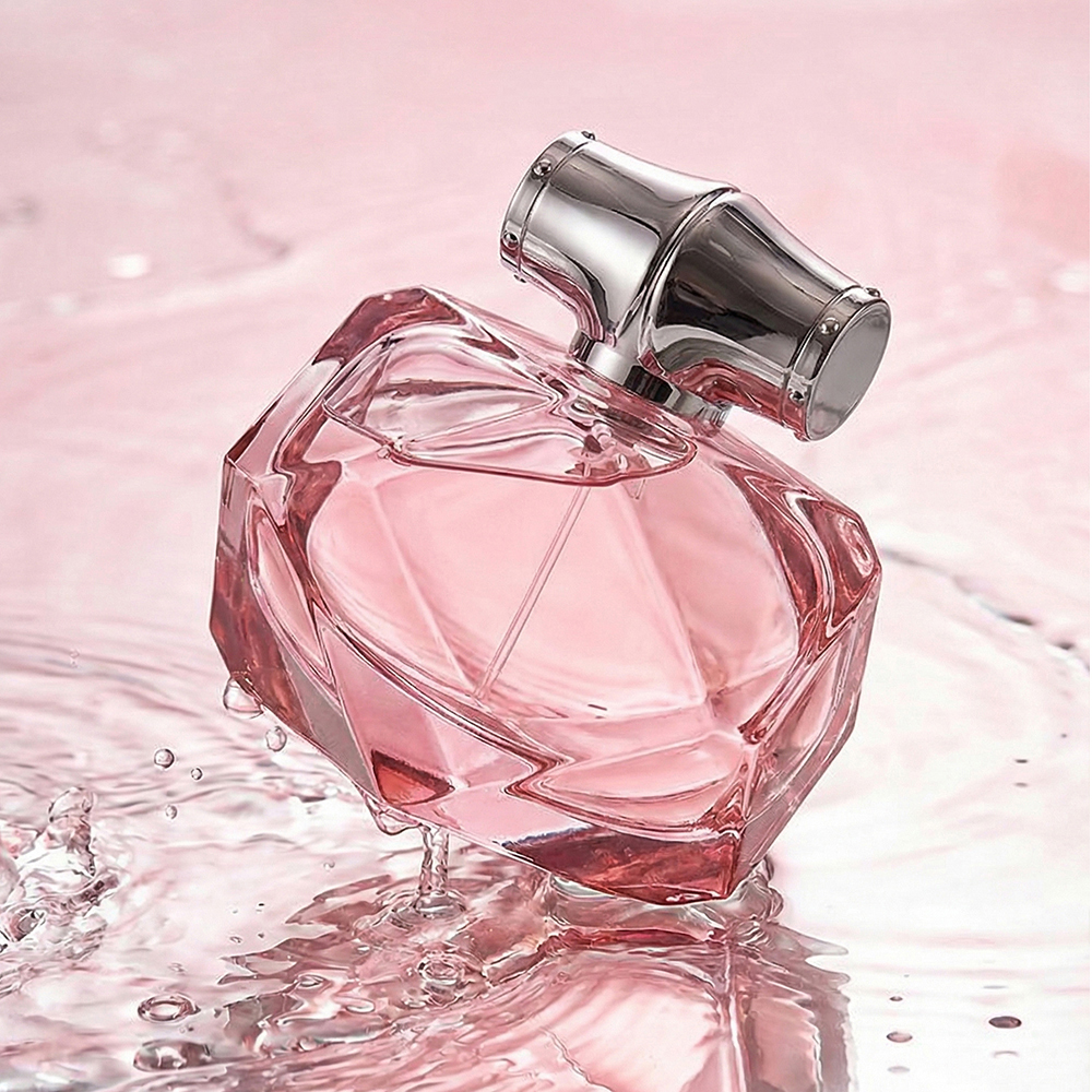 30ML 50ML 80ML Unique Shaped Luxury Pink Perfume Bottles