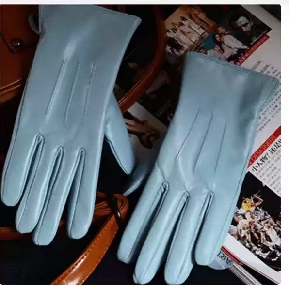 BAI LU FANG FUR GLOVES (leather