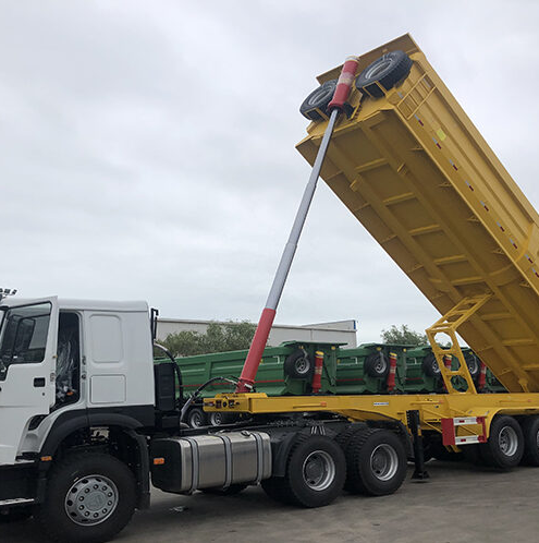 Rear Dump Semi Trailer Tractor Prime Mover 3 Axle Dump Truck for Transport Sand Coal Stone