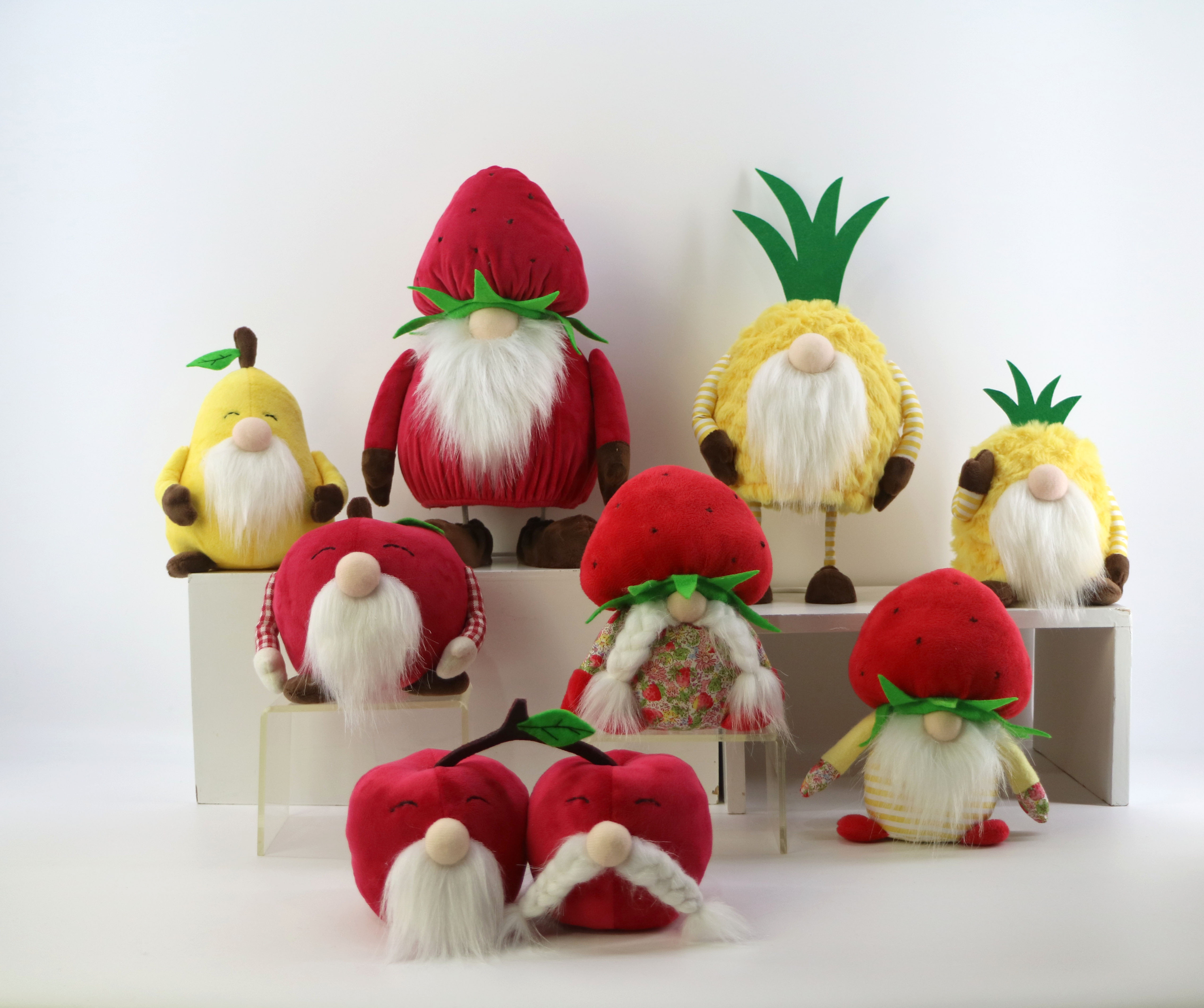 Fabric decoration vegetable santa