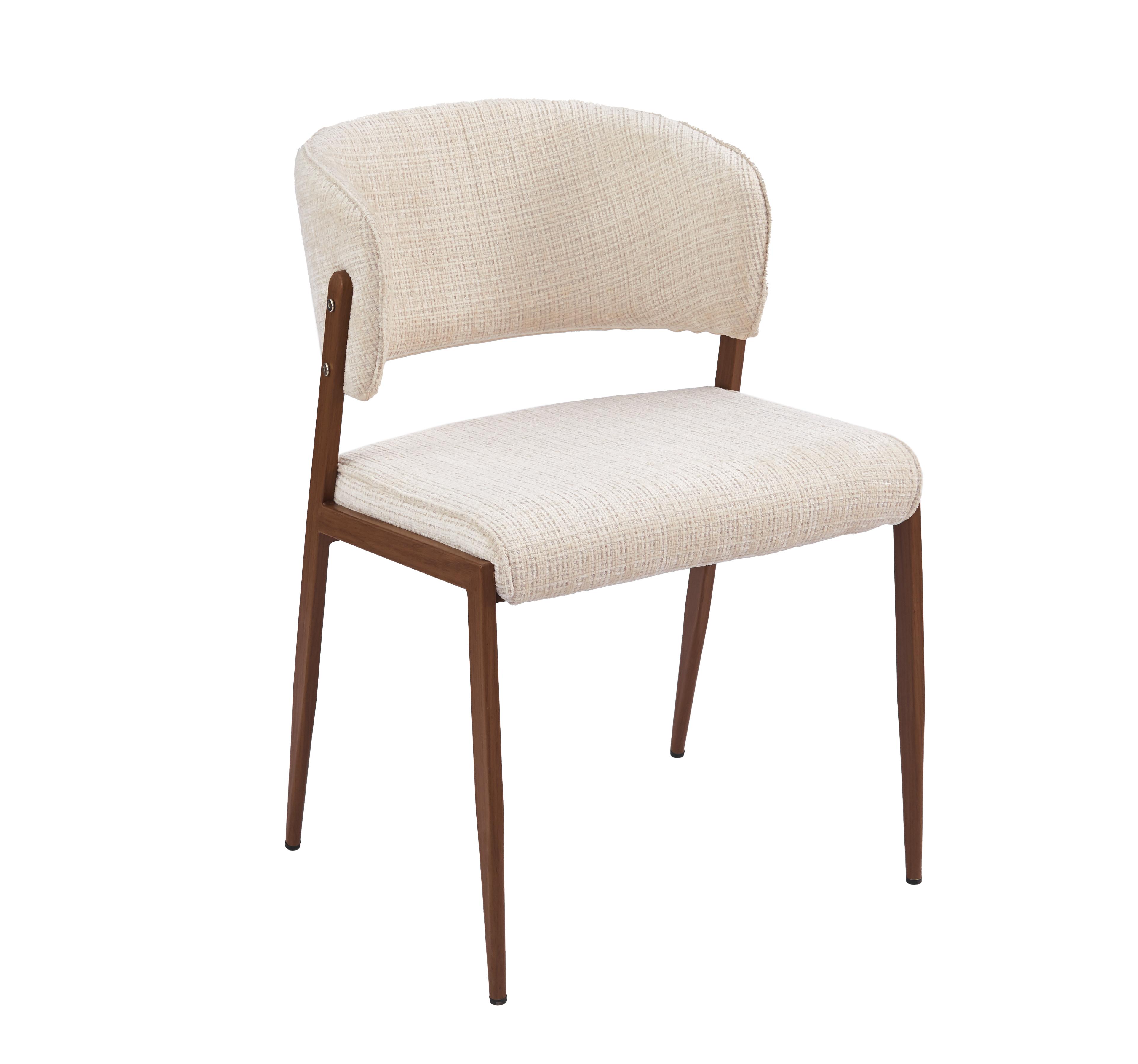 Fabric+metal dining chair, assembly, customised, fashionable/ergonomic/padded/modern/Nordic style