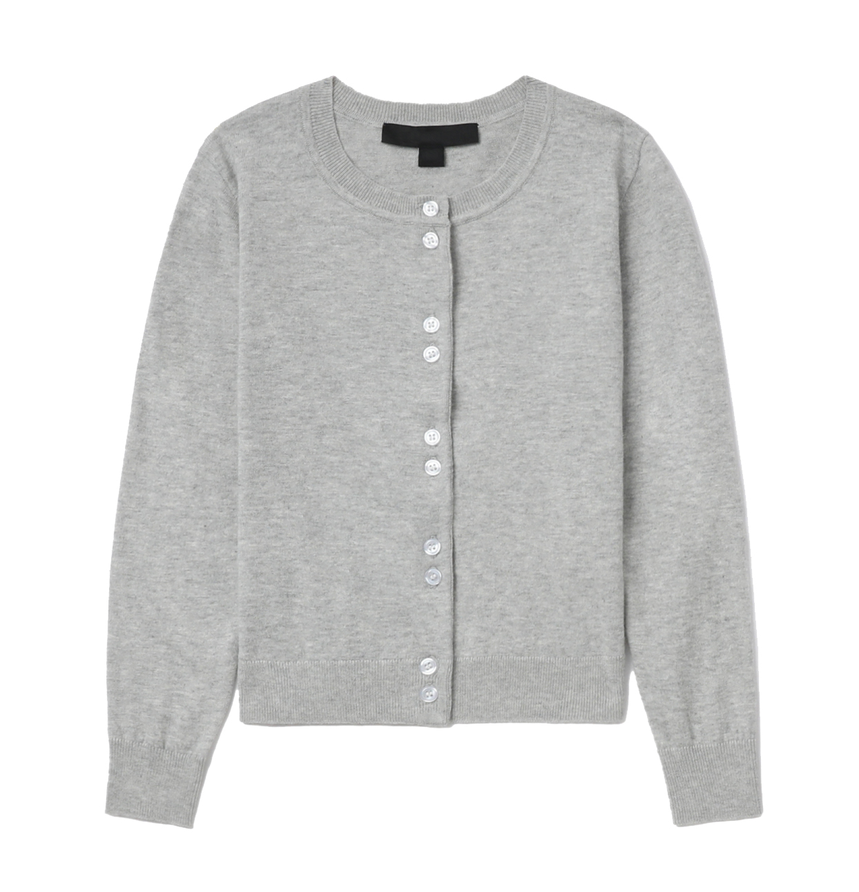 Children's Classic Crew Neck Knit Cardigan, Soft Button-Up Sweater with Ribbed Cuffs