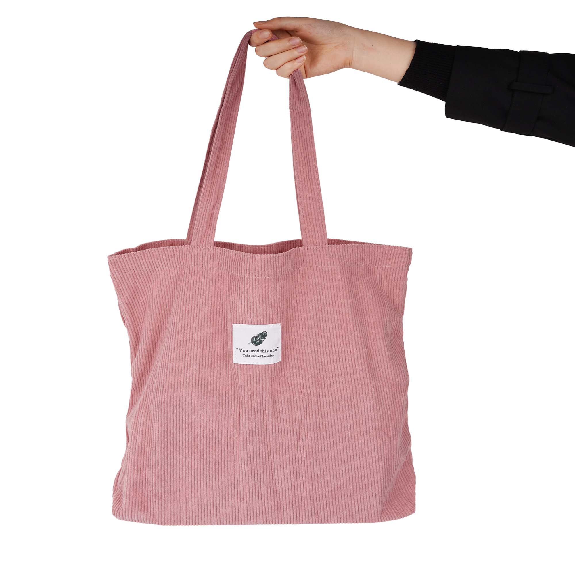 Corduroy Tote Bag Reusable Shopping Bag Casual Shoulder Bag
