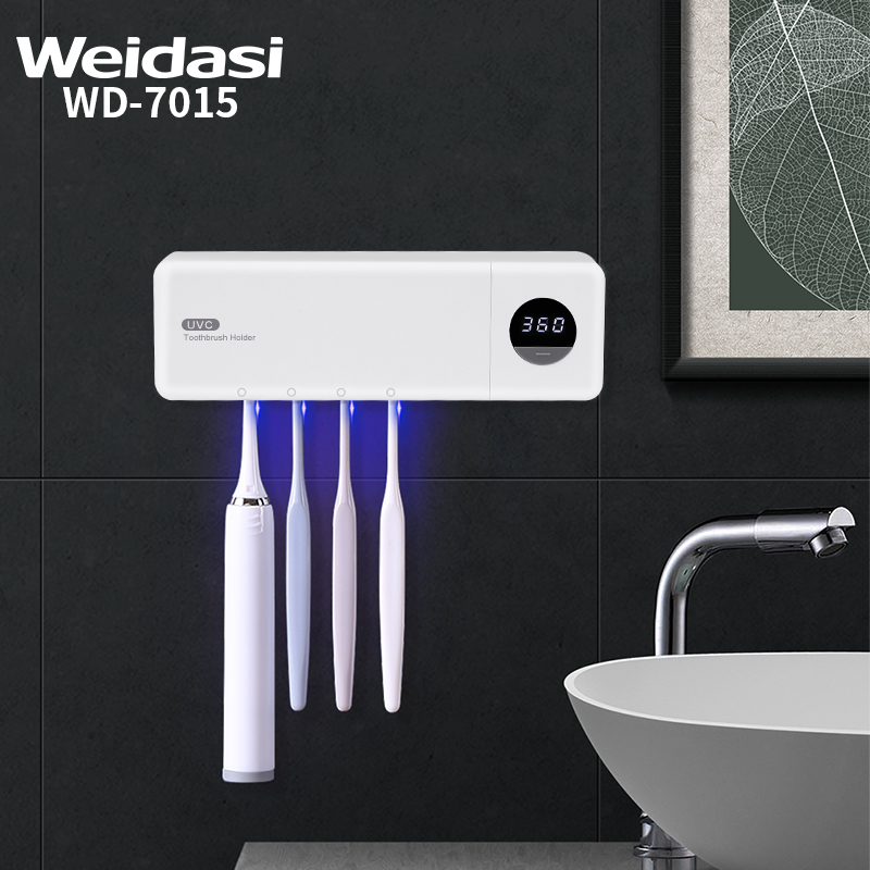 1200mah Portable UV LED 4 Holder Electric Toothbrush Sterilizer