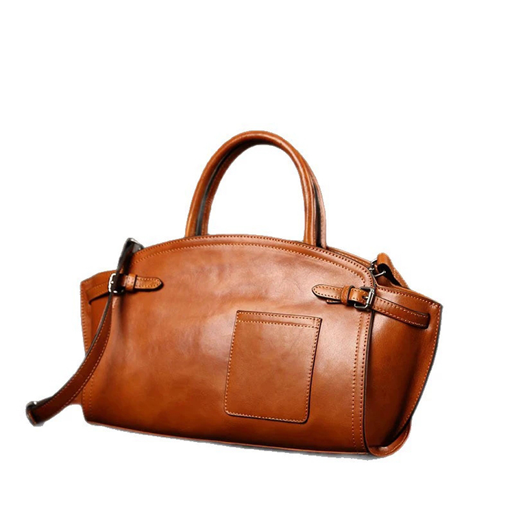 Women's Stylish Vintage Genuine Leather Shoulder Handbag Distinctive Wings Design Large Capacity