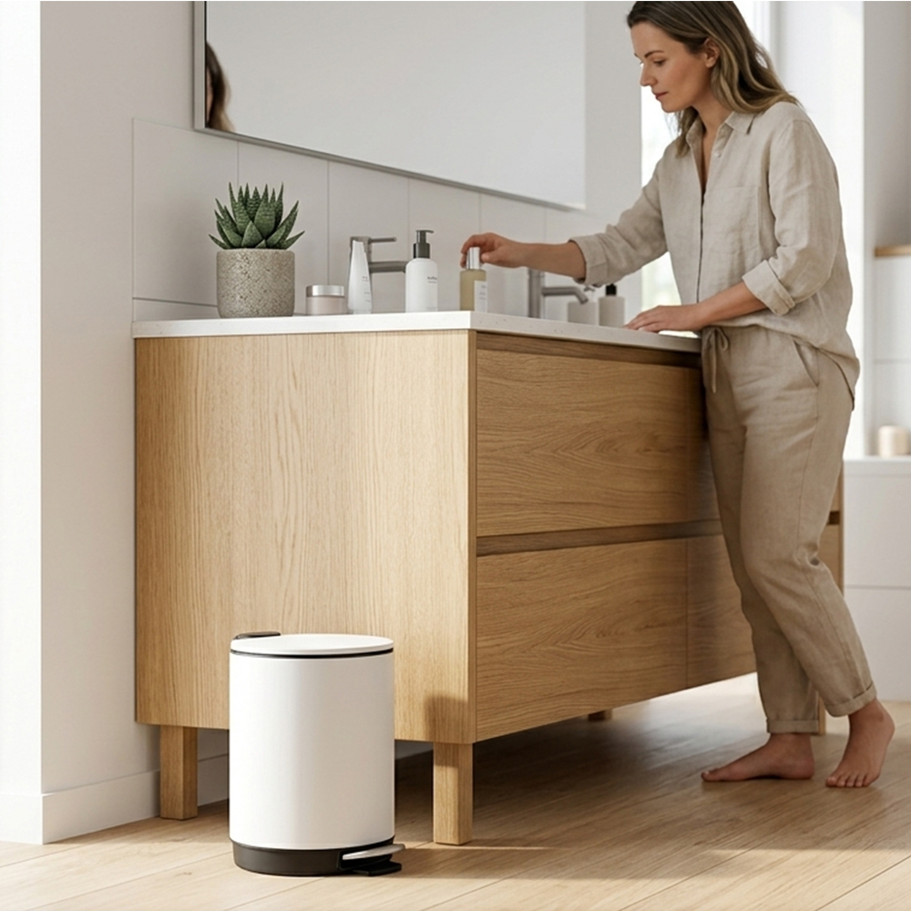 5L Household multi-color Stainless steel Pedal Trash Can SW6978