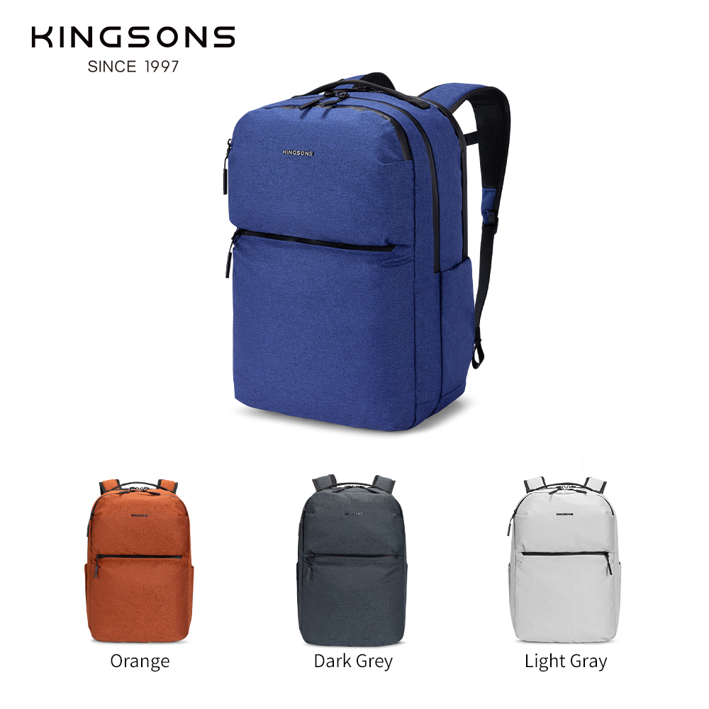 Kingsons computer backpack nylon material anti-theft and shockproof 15.6-inch office travel