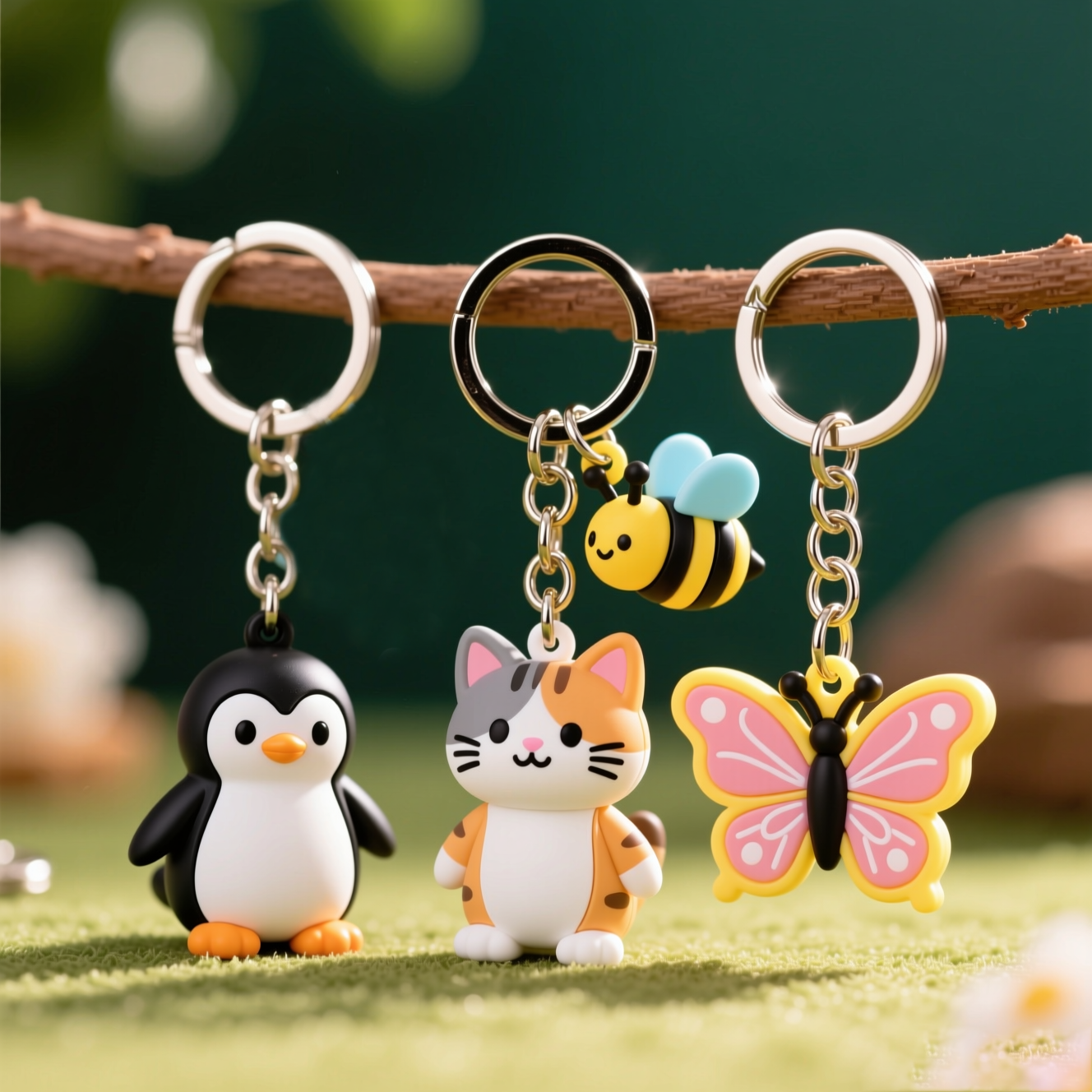 Custom Soft PVC 3D Animal Keychains