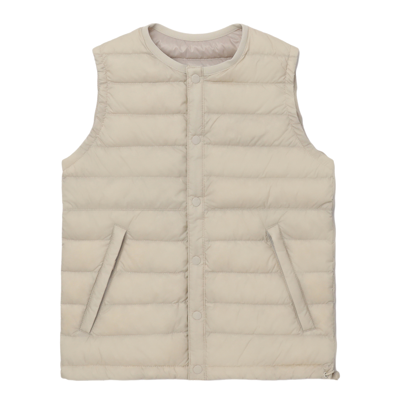 Kids' Crew Neck Lightweight Puffer Down Vest, Warm Sleeveless Winter Coat with Zip Pockets