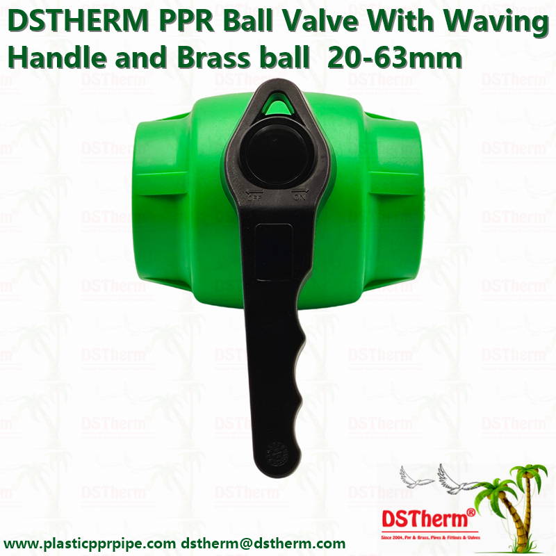DSTHERM PPR Ball Valve With Waving Handle And Brass Ball