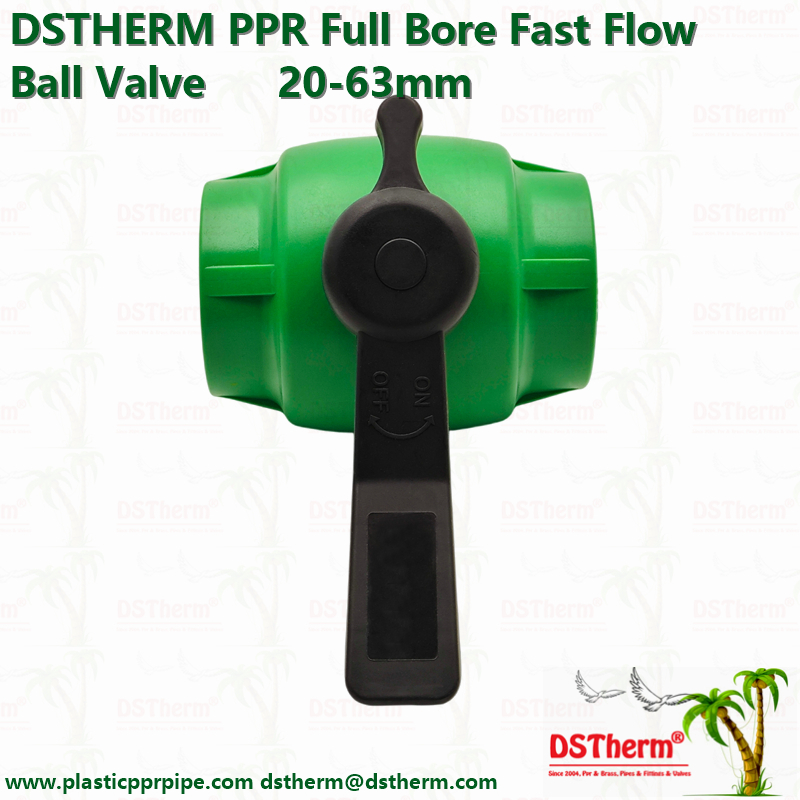 DSTHERM PPR Full Bore Fast Flow Ball Valve PN25