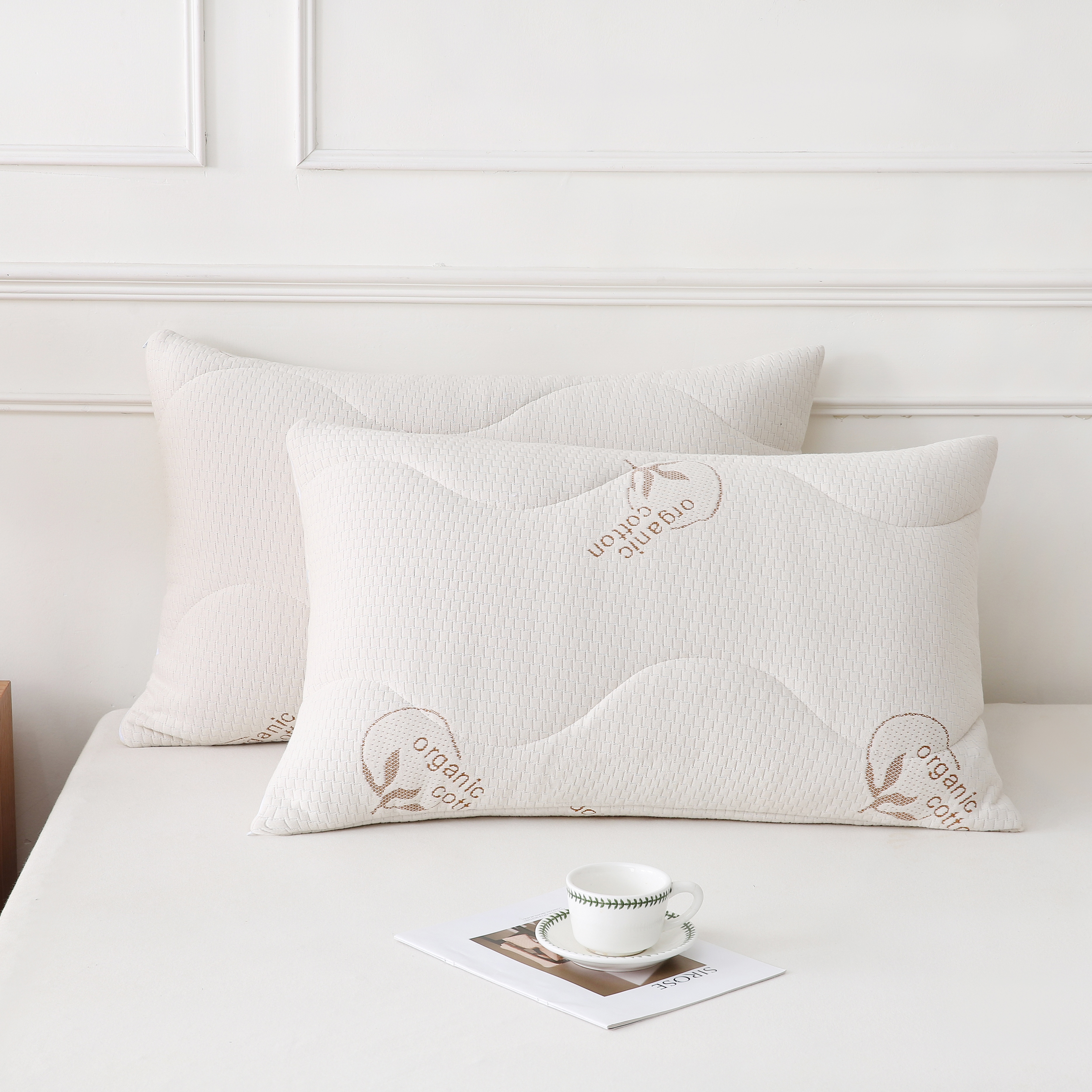 Organic Cotton Quilted Pillow Protector