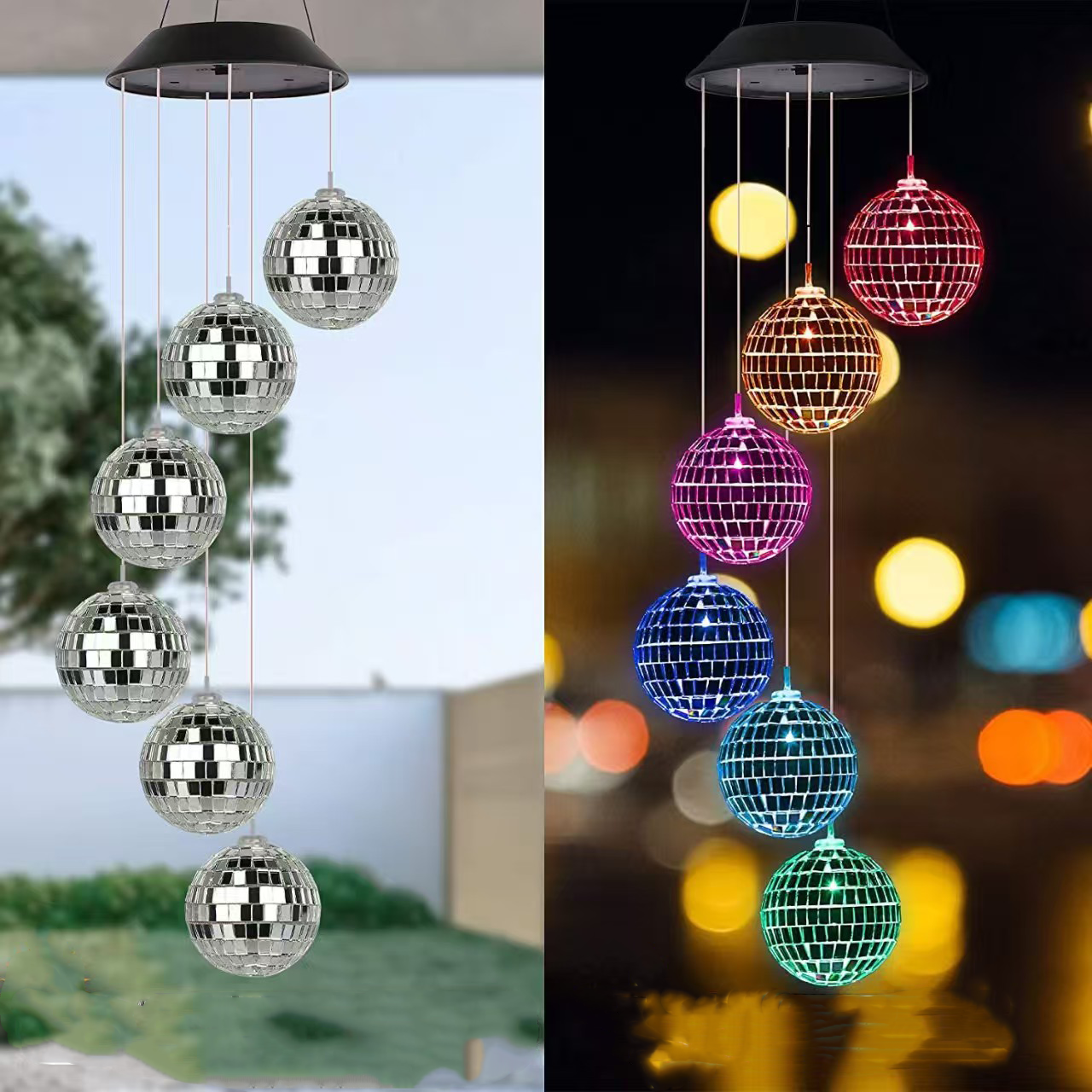 Mosaic ball solar light mobile