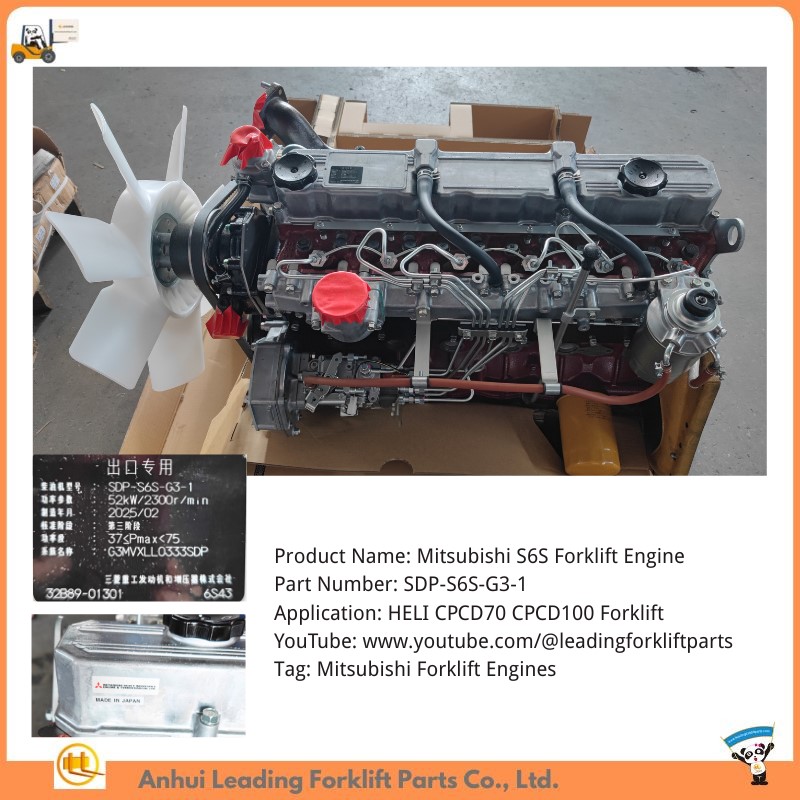 Mitsubishi S6S S4S Forklift Engine Assembly SDP-S6S-G3-1
