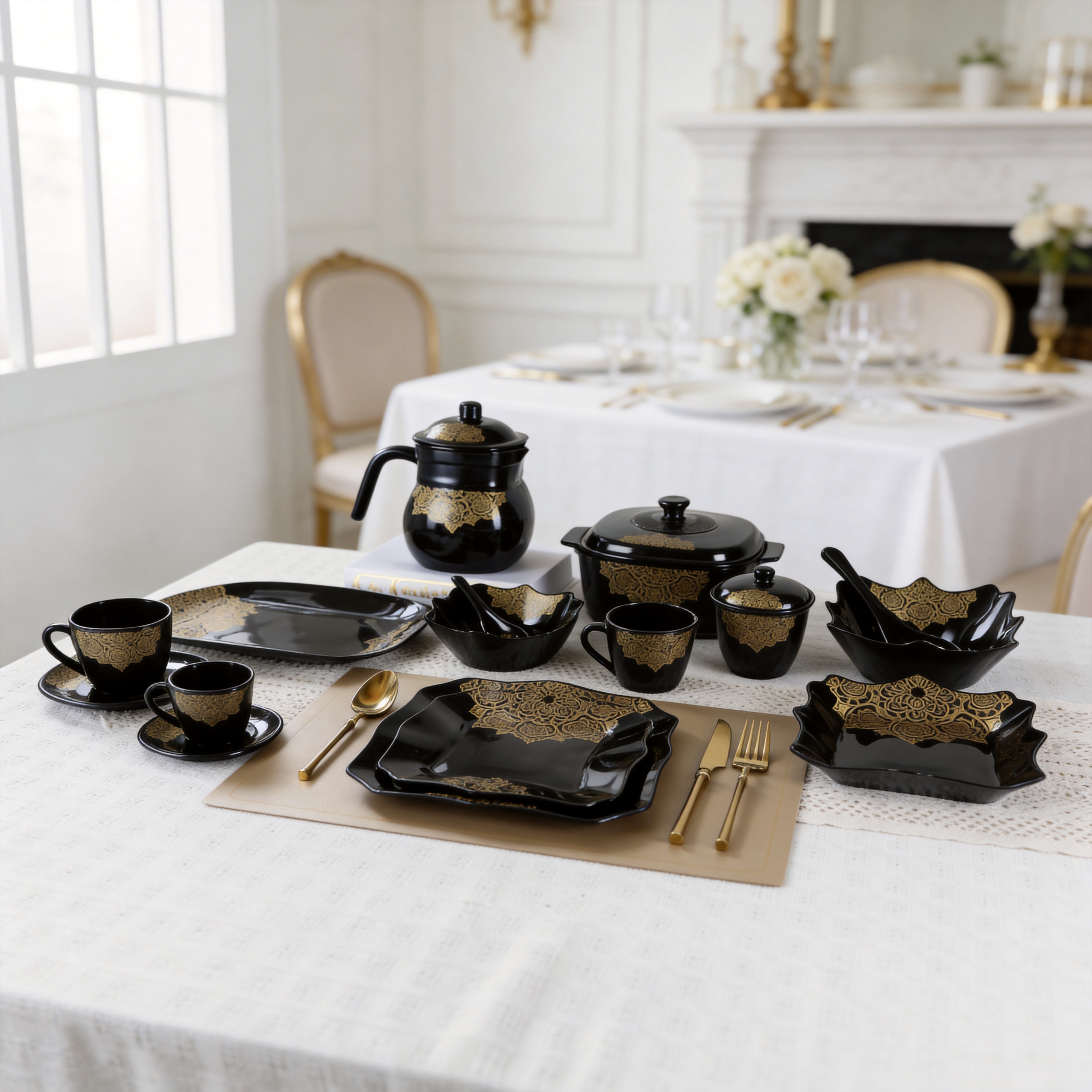 Black Opal Glass Tableware