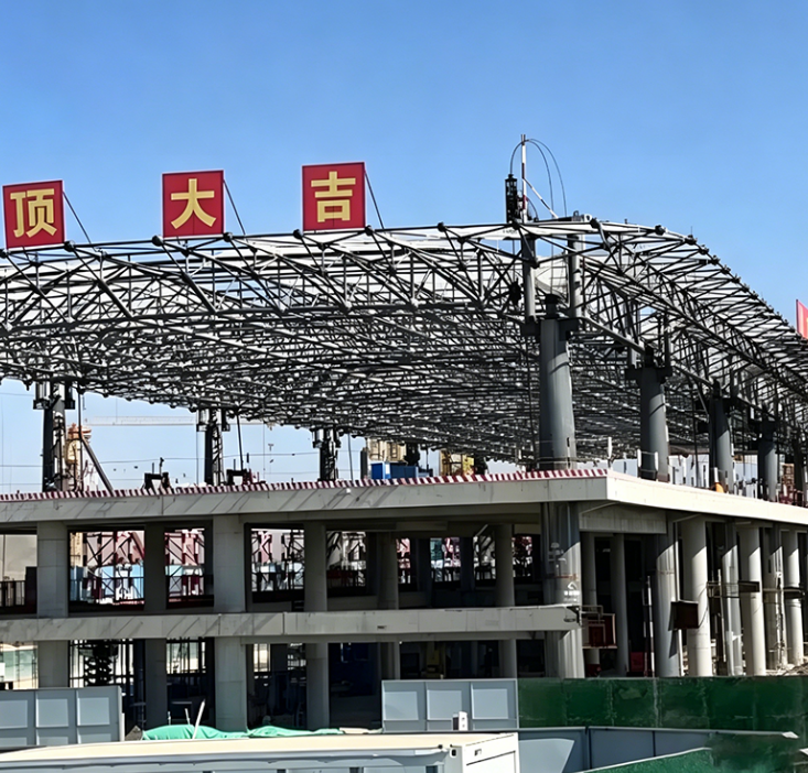 Large-Span Load-Bearing Steel Space Frame Roofing for Industrial Buildings