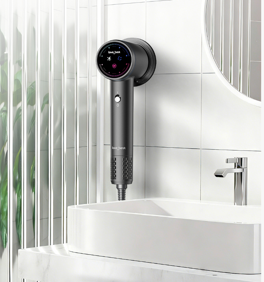 Hair dryer rack