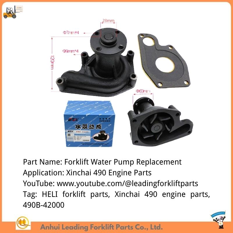 Forklift Water Pump Replacement Water Pump 490B-42000 For Xinchai 490 Engine Parts