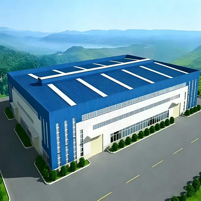 Portal-Frame Steel Structure Prefabricated Warehouse / Workshop Light Steel Industrial Building