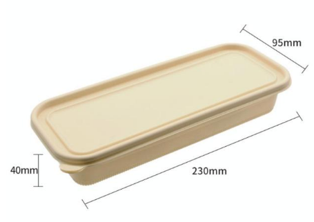 Biodegradable disposable corn starch lunch box