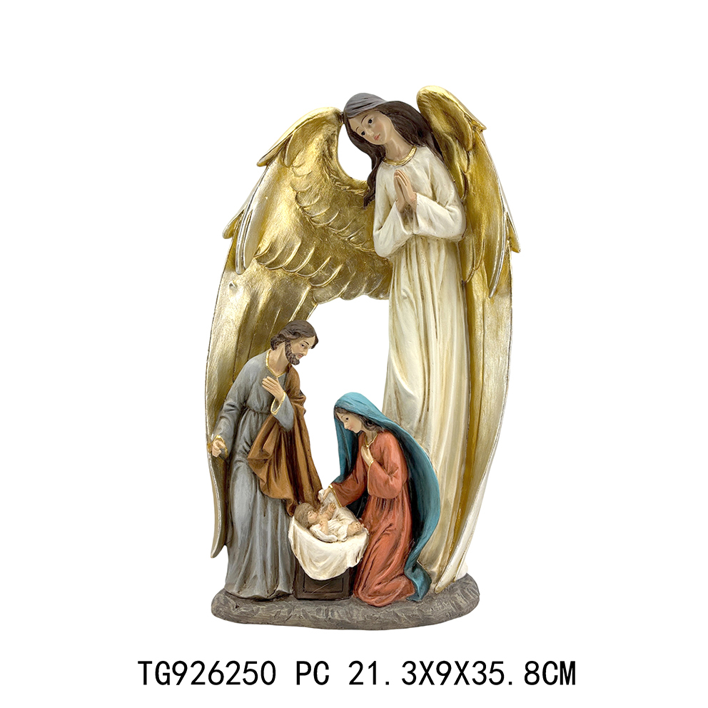 Poly mini religous nativity set christmas decoration