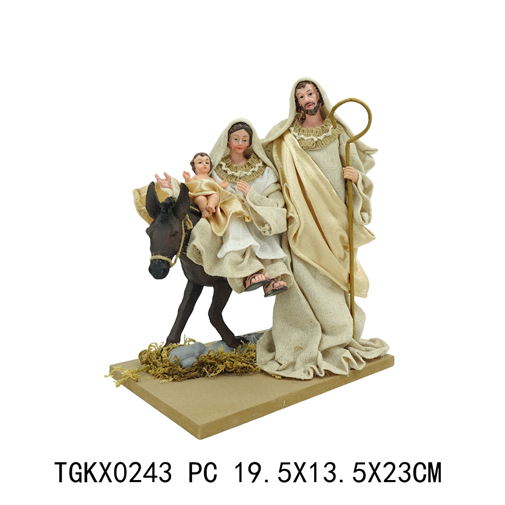 Poly mini religous nativity set christmas decoration