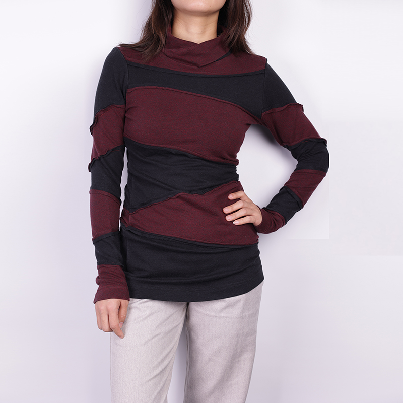 MW0416 Ladies Long-Sleeved Top - 320gsm Hemp Organic Cotton Terry T-Shirt - Fashion Clothing