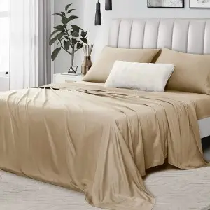 4 Pieces Soft Bedding Bamboo Sheets Organic Bamboo Bedding Set