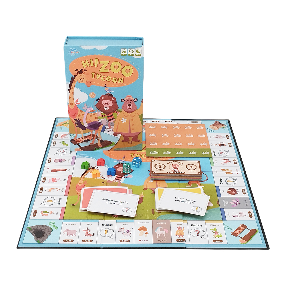 Hicreate Custom High Quality Family Educational Paper Board Game CMYK Color Printing Travel Game
