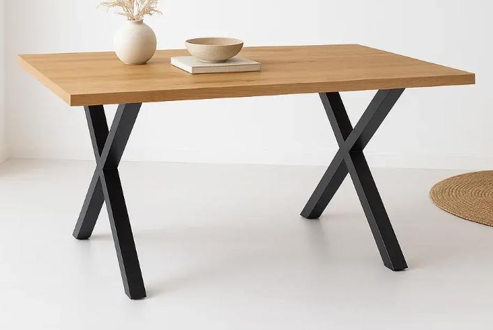 dining table, MDF+Tube, home, restaurant, minimalist, Nordic/natural wood/vintage style