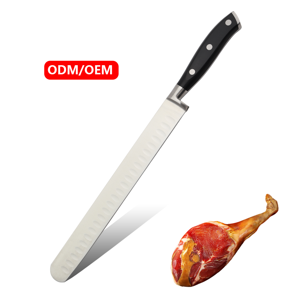 Hip-home 10inch Ham Knife Stainless Steel Meat Slicing Knife with ABS Handle for Home and Kitchen