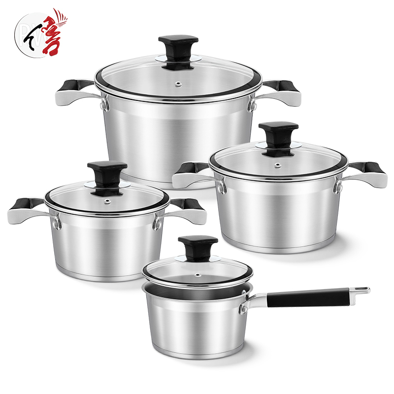 Realwin 8pcs stainless steel cookware set