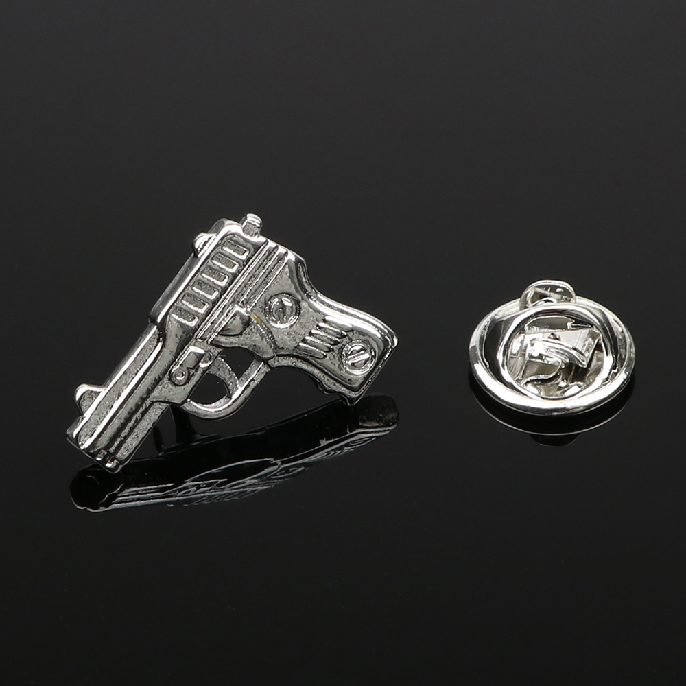 42 Years Factory Custom Mini Gun Metal Crafts Toy Brooch Pin