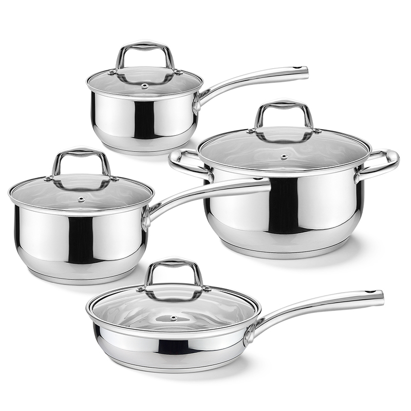 Realwin 8pcs stainless steel cookware set