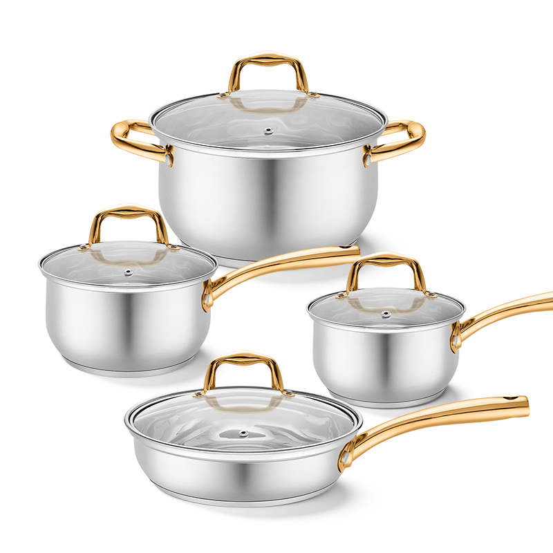 Realwin 8pcs stainless steel cookware set