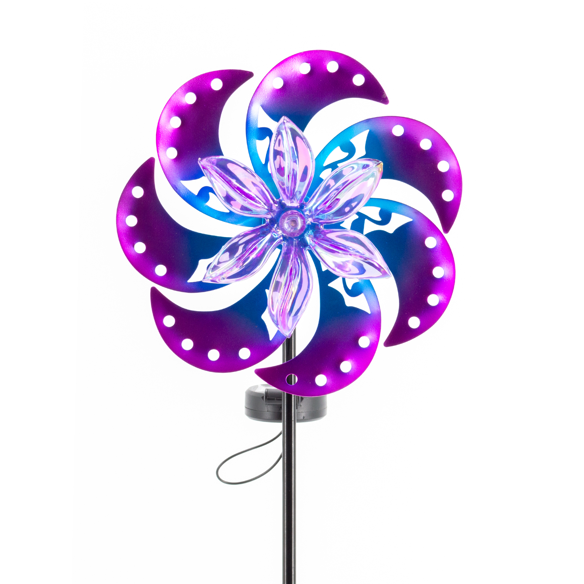 Wind-driven solar energy decoration
