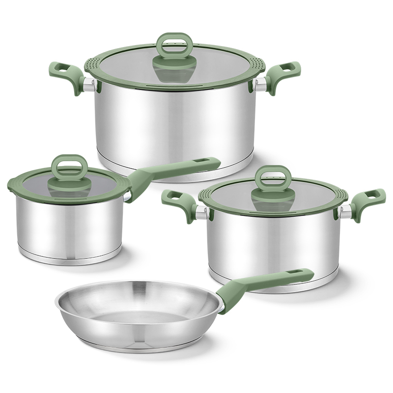 Realwin 7pcs stainless steel cookware set