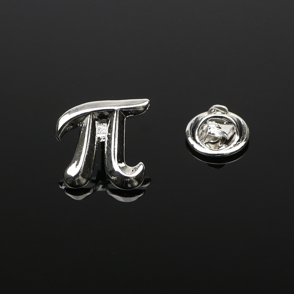 High Quality Stainless Steel Symbol PI Suit Lapel Pin