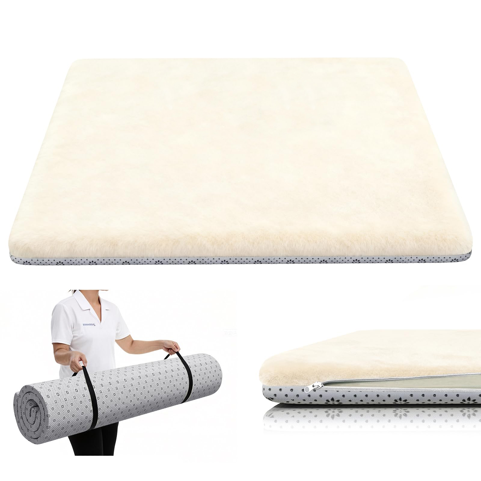 3cm thick soft and skin-friendly detachable PVC floor mat with anti-slip design