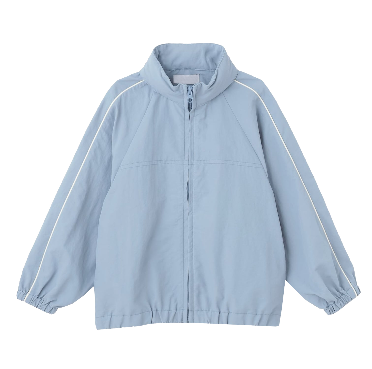 Kids' Convertible Hood Windbreaker Jacket, Lightweight Water-Resistant Coat with Piping Detail