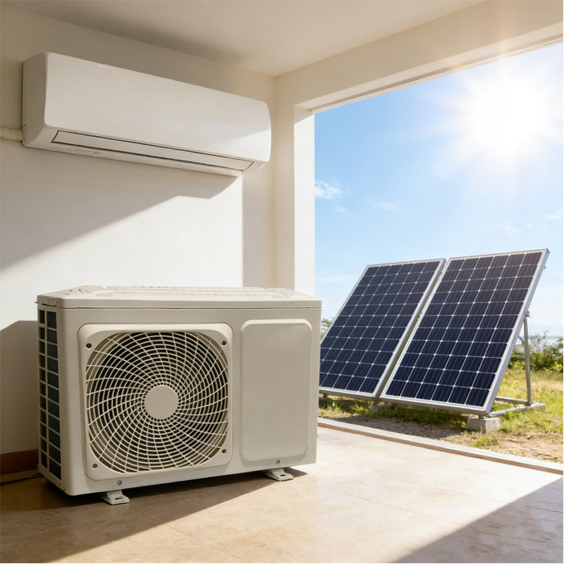 1-3HP DC 7000W Solar Air Conditioner | Household & Commercial OEM/ODM/SKD/CKD