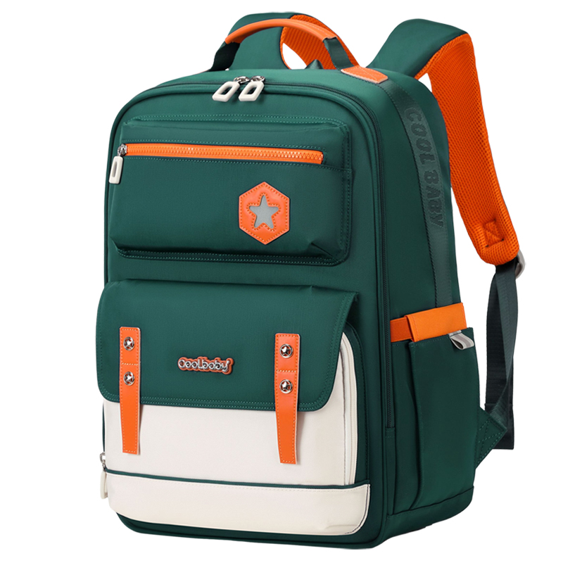 3D Cloud-Sensing Back Panel Spine Protection School Bag with Large Capacity