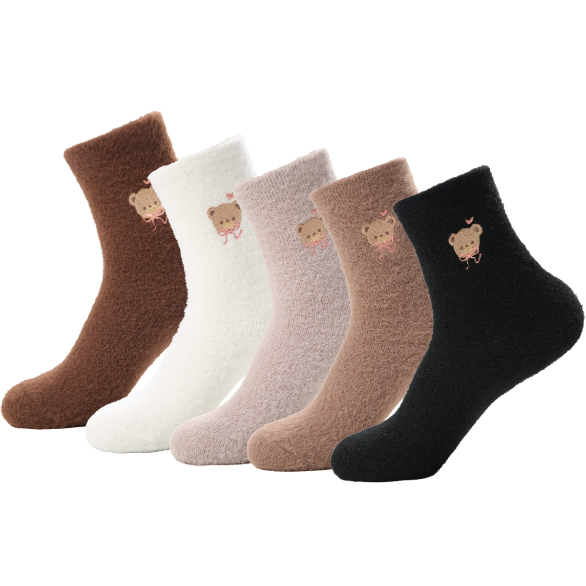 Mink fur socks