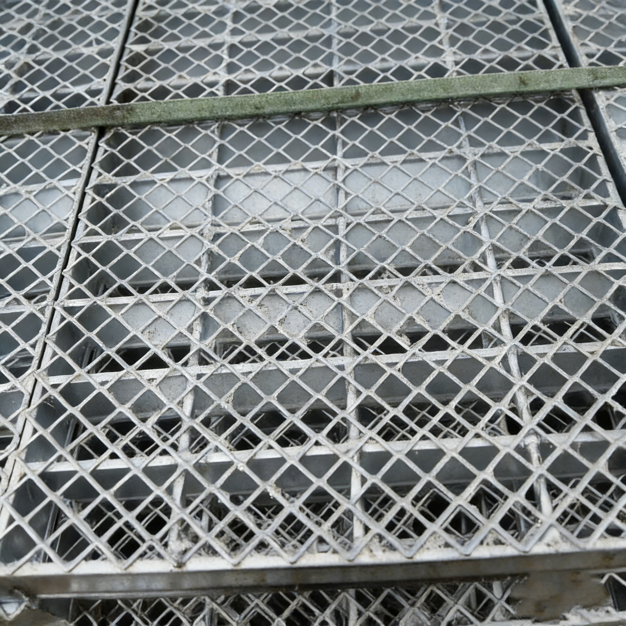 Galvanized steel grating