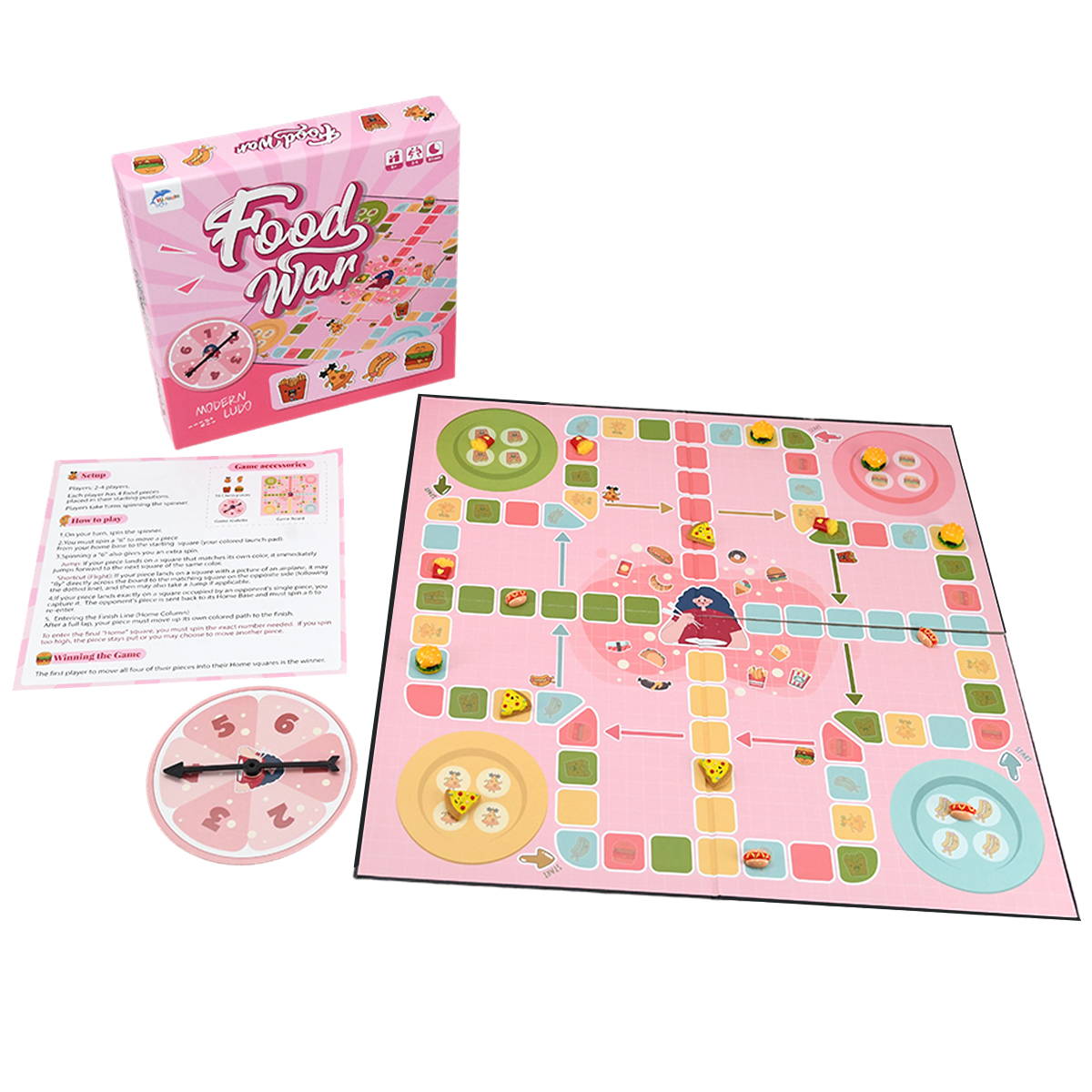 Portable Classic Strategy Paper Board Game Set with Ludo Folding Travel Design for Family Fun