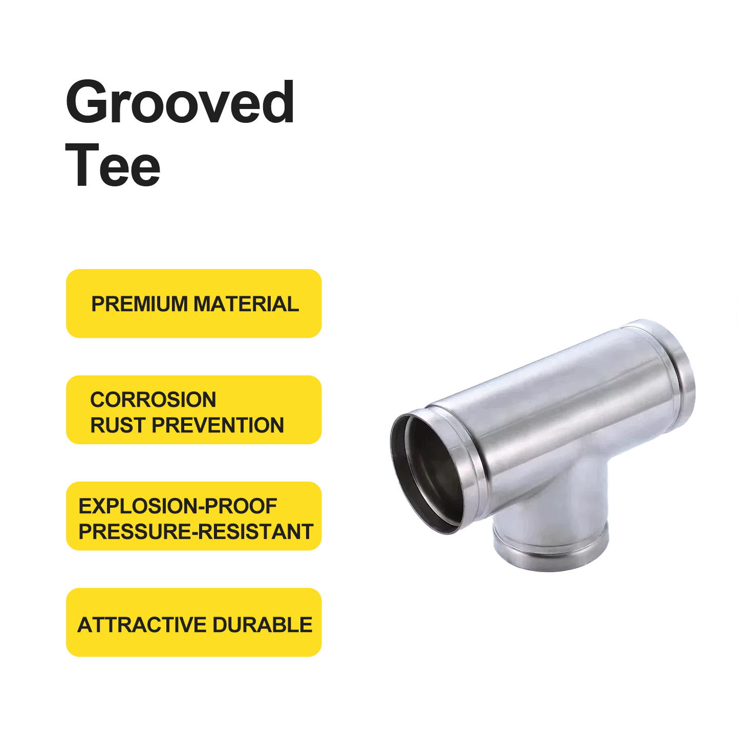 Grooved Equal Tee