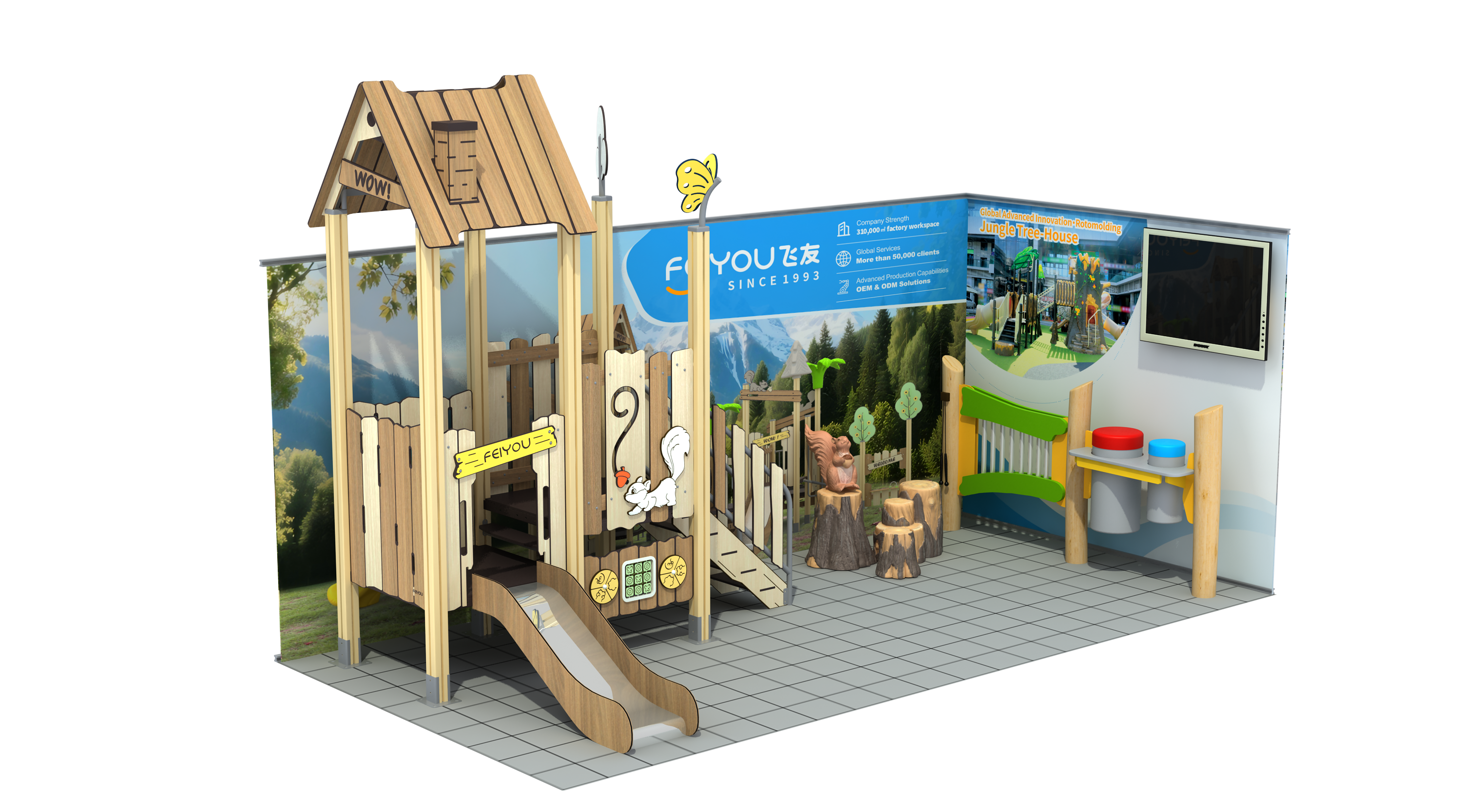 Feiyou HPL outdoor playground slide