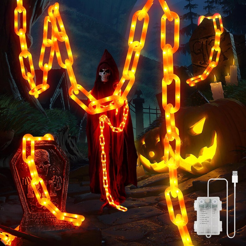 Plastic Chain String Led Lights for Halloween